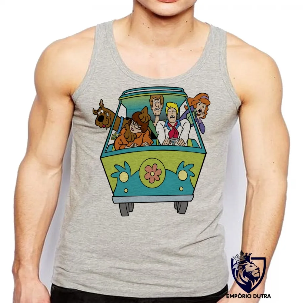 Camiseta Regata adulto ou infantil Scooby doo desenho antigo personagens carro
