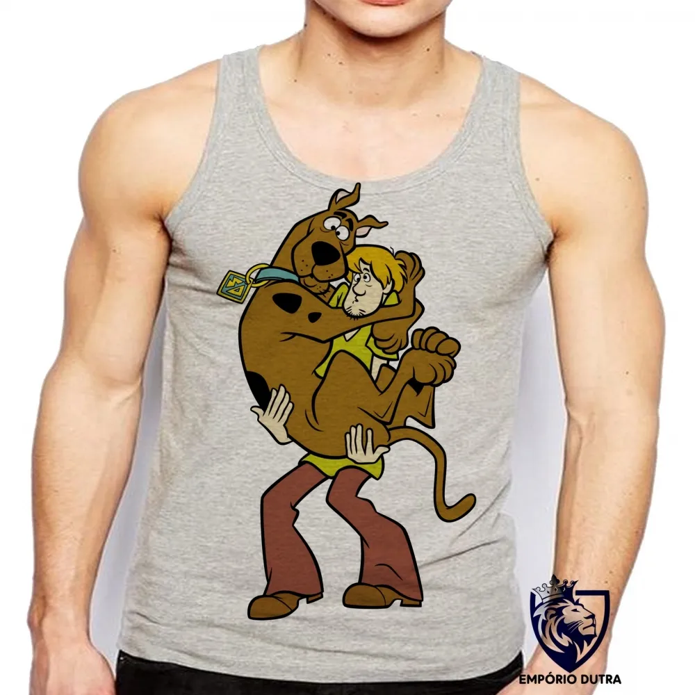 Camiseta Regata adulto ou infantil scooby doo salsicha hanna barbera desenho antigo Imagem