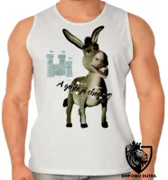 Camiseta Regata adulto ou infantil Shrek burro a gente já chegou ogro - Foto 2