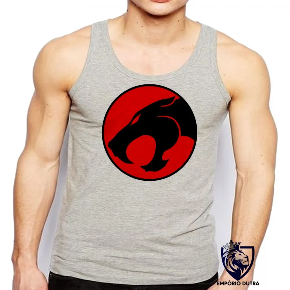Camiseta Regata adulto ou infantil Símbolo Thundercats lion leão tigre