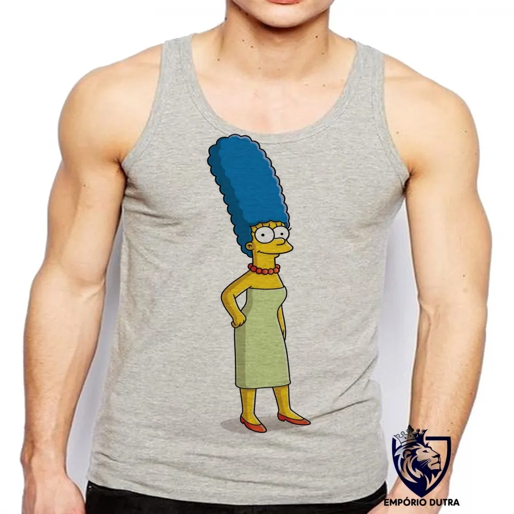 Camiseta Regata adulto ou infantil simpson marge Mãe bart lisa maggie