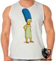 Camiseta Regata adulto ou infantil simpson marge Mãe bart lisa maggie - Foto 2
