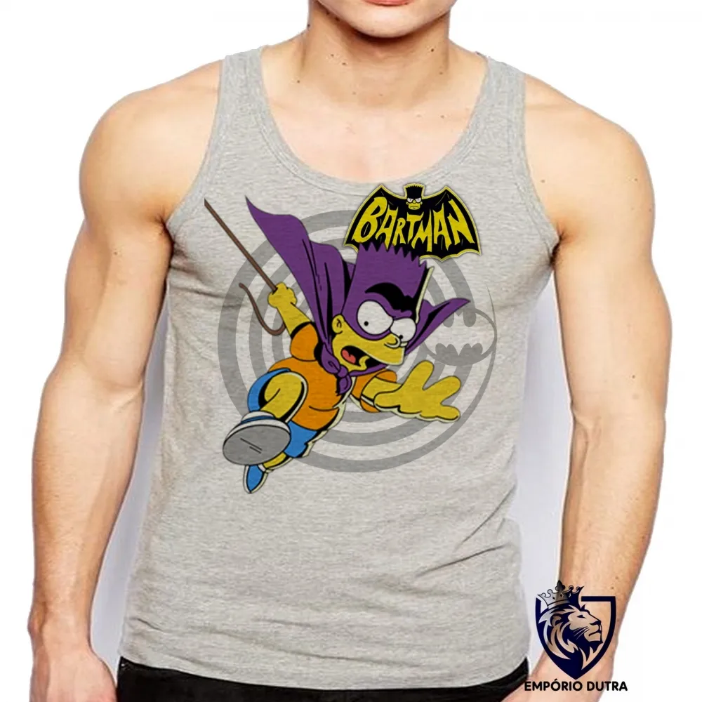 Camiseta Regata adulto ou infantil simpsons bartman bart batman morcego