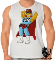 Camiseta Regata adulto ou infantil Simpsons Duff Man duffman cerveja homer - Foto 2