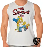 Camiseta Regata adulto ou infantil simpsons familia homer lisa bart marge - Foto 2