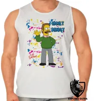 Camiseta Regata adulto ou infantil simpsons flanders iddily diddly - Foto 2