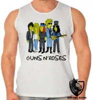 Camiseta Regata adulto ou infantil simpsons guns in roses banda rock musica - Foto 2