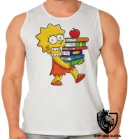 Camiseta Regata adulto ou infantil Simpsons Lisa Livros maggie marge - Foto 2