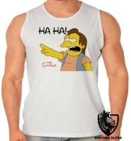 Camiseta Regata adulto ou infantil Simpsons Nelson HAHA bart lisa amigos - Foto 2