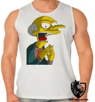 Camiseta Regata adulto ou infantil simpsons sr burns chefe homer bart lisa marge - Foto 2
