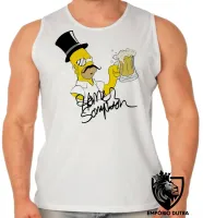 Camiseta Regata adulto ou infantil Sir Homer Simpson ingles cerveja choop - Foto 2