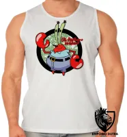 Camiseta Regata adulto ou infantil Sirigueijo tomar seu dinheiro bob esponja - Foto 2