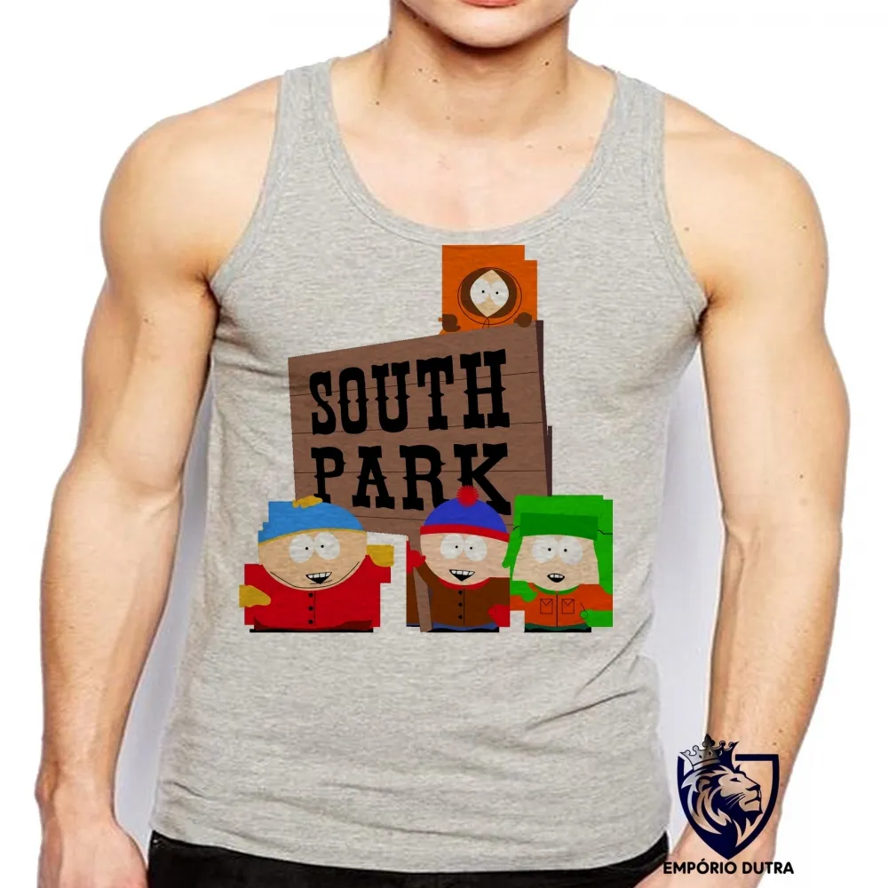 Camiseta Regata adulto ou infantil south park turma série cartman seriado Imagem