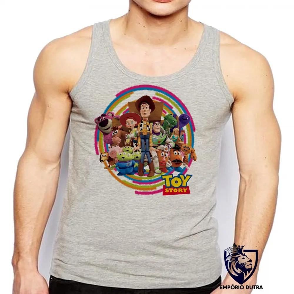 Camiseta Regata adulto ou infantil Toy Story woody jessie buzz lightyear disney