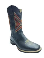 Ref: 1213 - Bota Country Texana Perdigão Masculina - Cor Preto