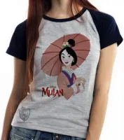 Baby look blusa feminina Mulan japonesa - Foto 4