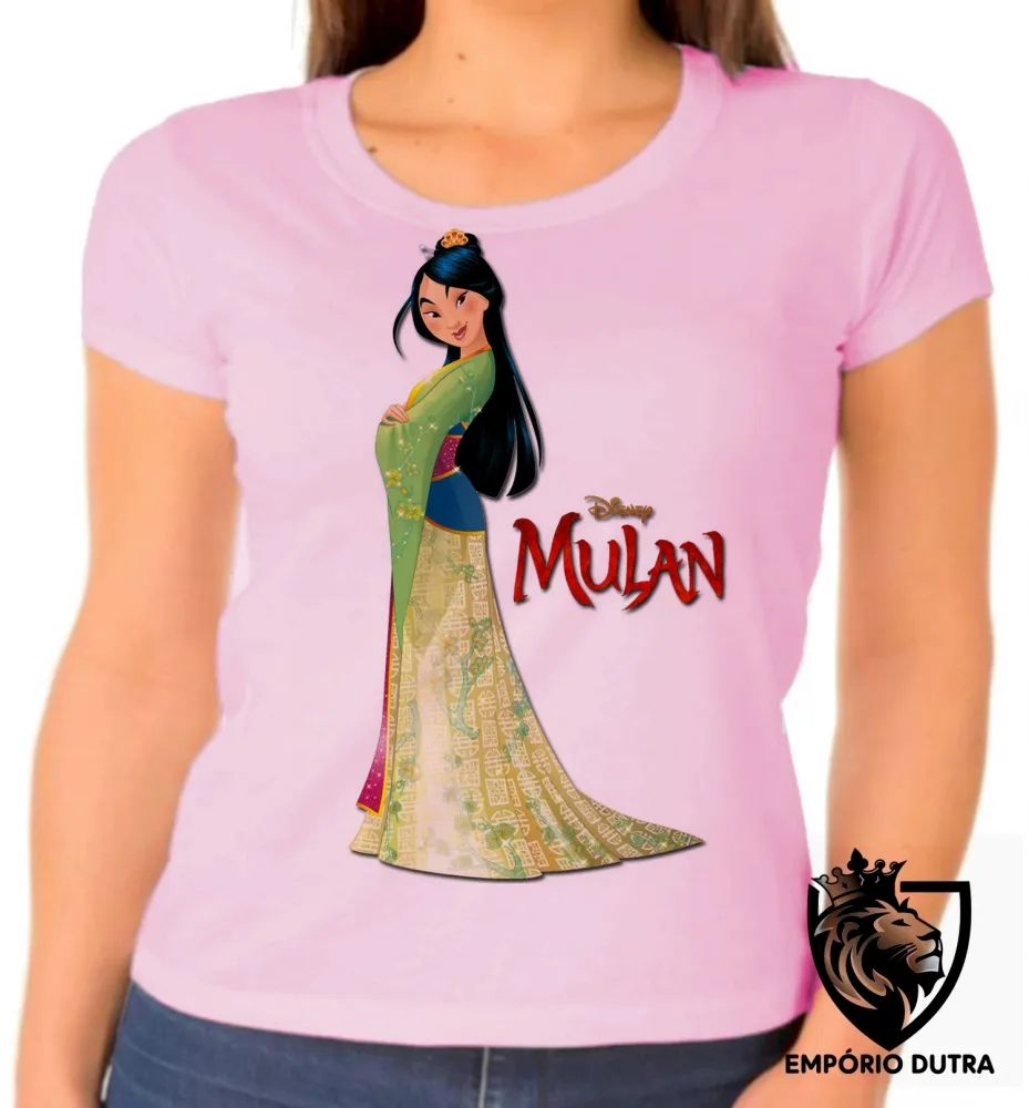 Baby look blusa feminina Mulan japão