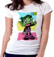 Baby look blusa feminina Mutano fofo cute jovens titãs titan go - Foto 3