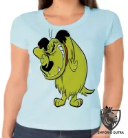 Baby look blusa feminina muttley cachorro cão rabujento dick vigarista - Foto 2