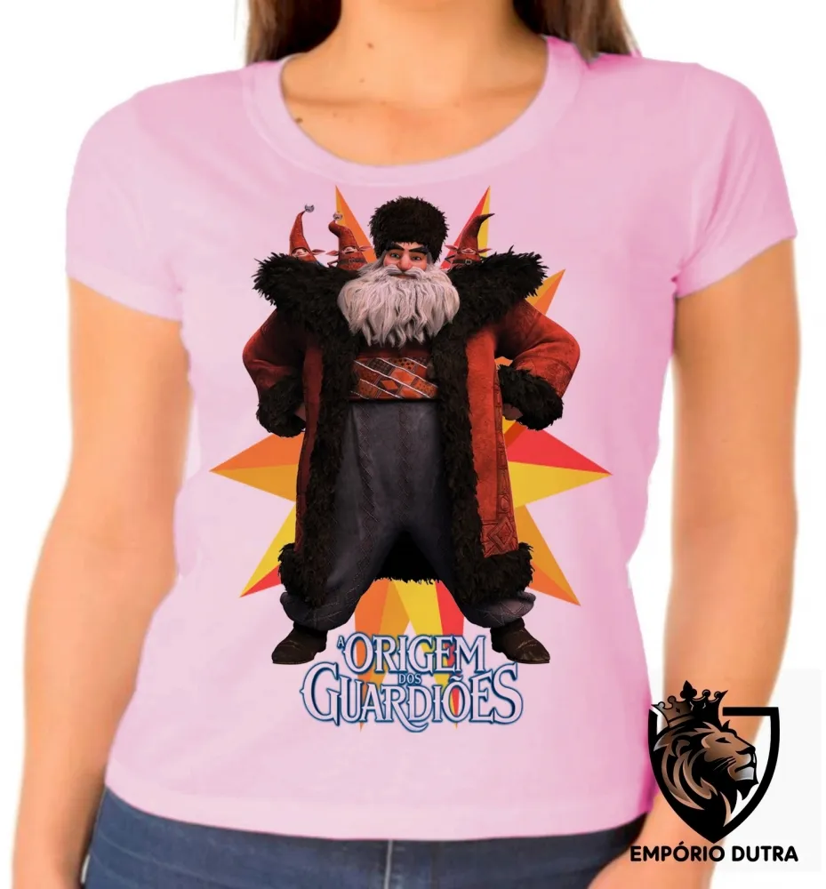 Baby look blusa feminina Origem dos Guardiões papai noel