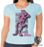 Baby look blusa feminina Pantera cor de rosa hq - Foto 3