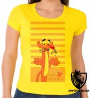 Baby look blusa feminina Pantera cor de rosa mãos - Foto 3