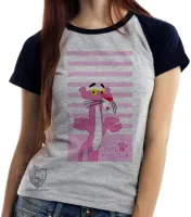 Baby look blusa feminina Pantera cor de rosa mãos - Foto 4