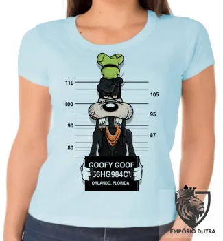 Baby look blusa feminina Pateta prisão disney preso - Foto 2