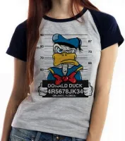 Baby look blusa feminina pato donald disney preso - Foto 5