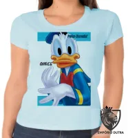 Baby look blusa feminina Pato Donald quack amigo mickey - Foto 2