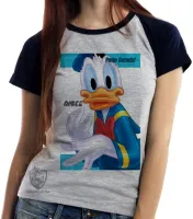 Baby look blusa feminina Pato Donald quack amigo mickey - Foto 4