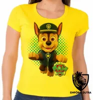 Baby look blusa feminina Patrulha Canina Chase - Foto 4