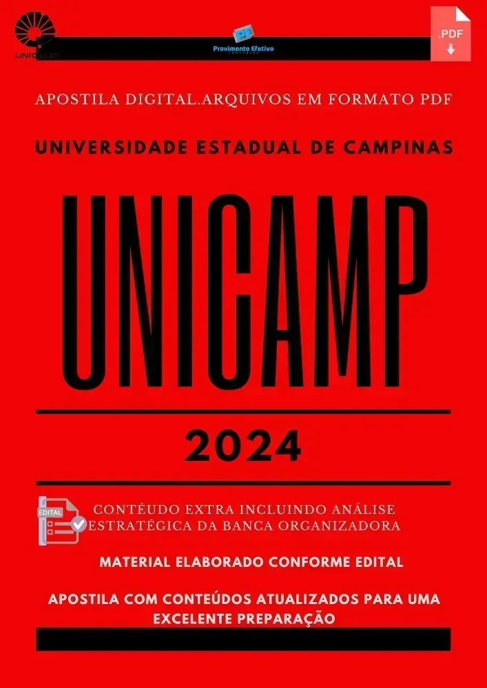 Apostila UNICAMP Psicólogo e Psicólogo Clínico 2024 Imagem