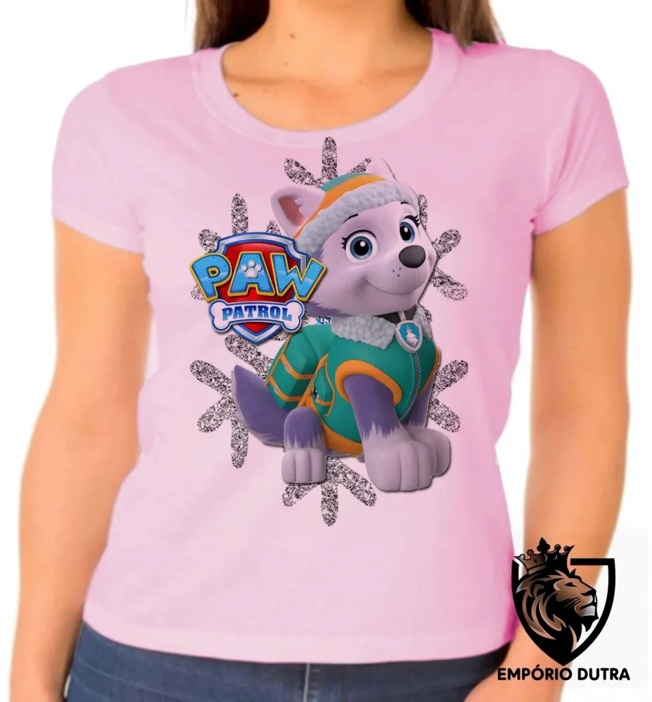 Baby look blusa feminina Patrulha Canina Everest Imagem
