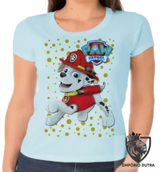 Baby look blusa feminina Patrulha Canina Marshall - Foto 2