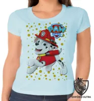 Baby look blusa feminina Patrulha Canina Marshall - Foto 2