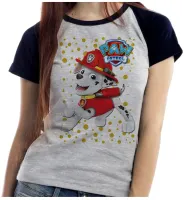 Baby look blusa feminina Patrulha Canina Marshall - Foto 4