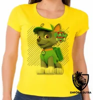 Baby look blusa feminina Patrulha Canina Rocky - Foto 5
