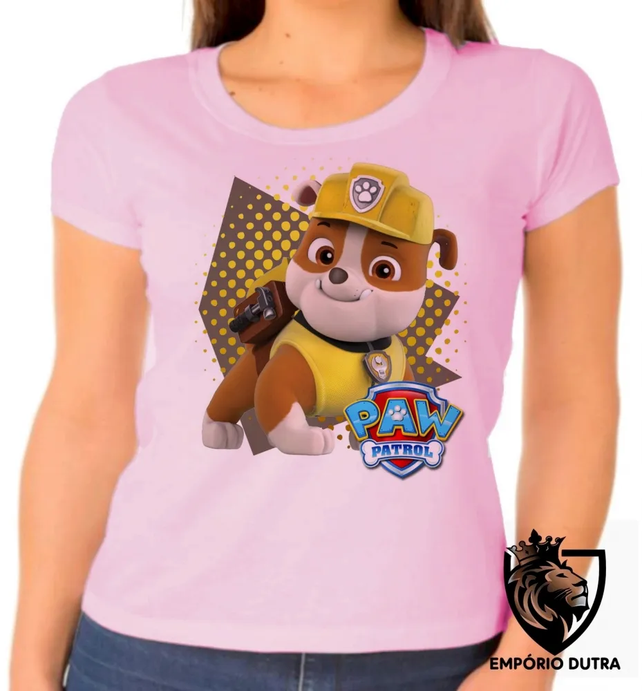 Baby look blusa feminina Patrulha Canina Ruble