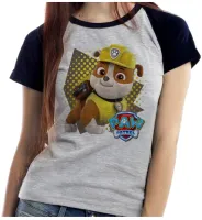 Baby look blusa feminina Patrulha Canina Ruble - Foto 6