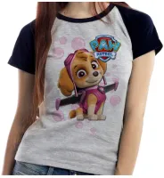 Baby look blusa feminina Patrulha Canina Skie - Foto 2