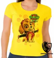 Baby look blusa feminina Patrulha Canina Skie - Foto 5