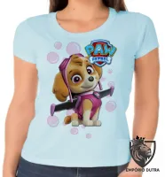 Baby look blusa feminina Patrulha Canina Skie - Foto 6