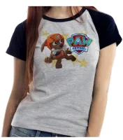 Baby look blusa feminina Patrulha Canina Zuma - Foto 2