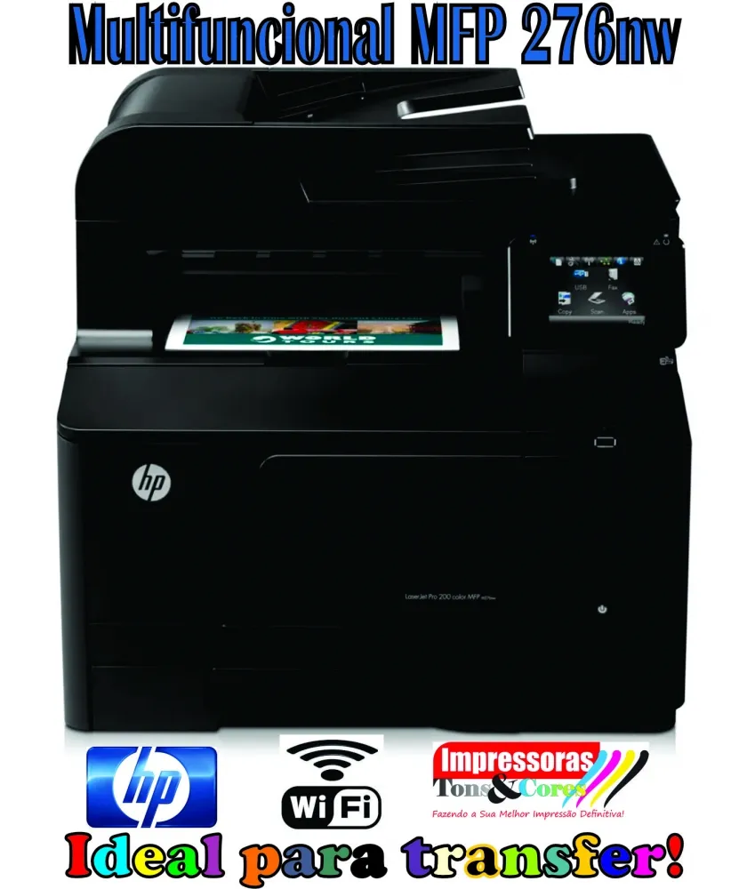 Multifuncional HP LaserJet Color Pro 200 color MFP M276nw