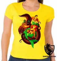 Baby look blusa feminina Pequena Sereia ariel - Foto 4