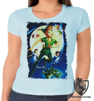 Baby look blusa feminina Peter Pan e fada sininho - Foto 2