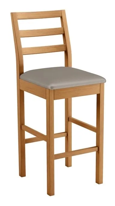 Banqueta  alta Jade 02 para Ilha e bancada 100%Madeira Imagem