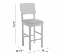 Banqueta  alta Jade 02 para Ilha e bancada 100%Madeira - Foto 3