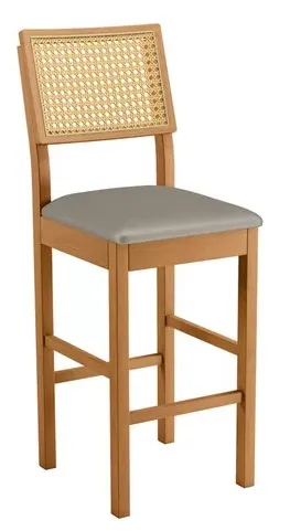 Banqueta  alta Jade 03 para Ilha e bancada 100% madeira